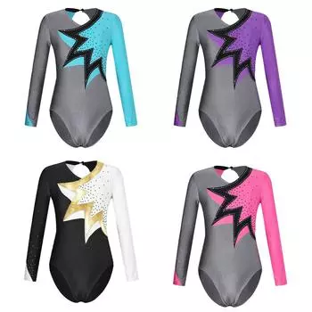 Купальник для балета и танцев для девочек-подростков, комбинезон для художественной гимнастики, катания на коньках, комбинезон для джазовых танцев, одежда для выступлений на сцене 7-8 Years синий