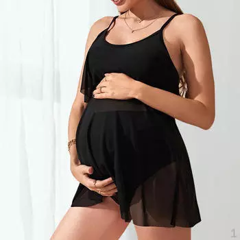 Купальник для беременных с регулируемым плечевым ремнем, купальный костюм для плавания, пляжа, путешествий S