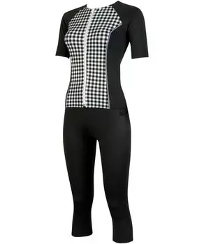 Купальник для коррекции фигуры, красивая чашечка для груди, закрывающая тело, совместимая с размером до Q, большой размер, раздельная длина, короткий рукав, фитнес-купальник LUCEO