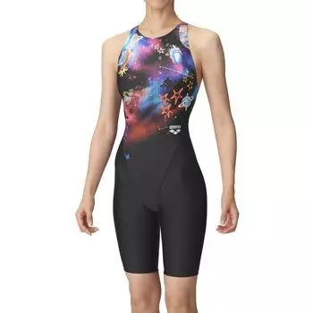 Купальник гоночный цельный черный x красный размер M [Arena] (Открытая спина/полушаг) Женский (БКРД)