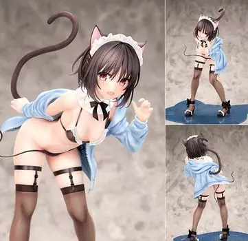 Купальник Kemomimi Gakuen, иллюстрированный Аской Иротани, масштабная раскрашенная готовая фигурка Служанка Ю-тян 1/7