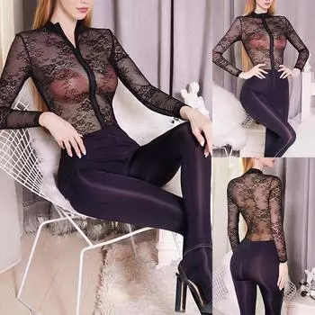 Купальник на молнии, сексуальный комбинезон, боди, высокая эластичность