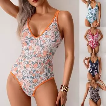 Купальник с открытой спиной для пляжного отдыха, цельный купальник для женщин, спортивный купальник Hulu, сексуальное бикини с тонкой строчкой в различных цветах, пляжная одежда S
