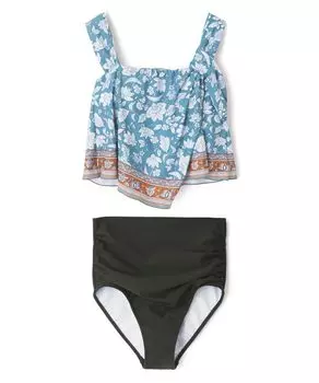 Купальник Tankini Set Wireless Swimsuit Green [San-ai Paradise] 55-53-4-1039 зелёный