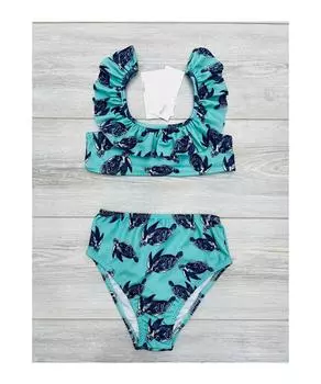 Купальники для девочек с вычурным принтом