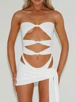 Купальники из двух частей, сексуальные женщины, выдалбливают однотонный купальник, купальный костюм с эффектом пуш-ап, пляжная вечеринка, женский с открытой спиной, сладкий модный дизайн, боди, бикини S чёрный