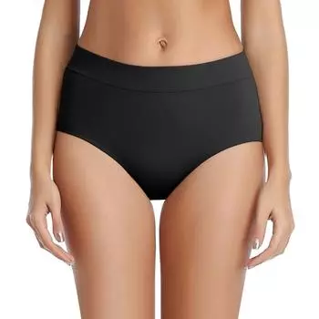 Купальники, менструальные герметичные бикини, впитывающие штаны, плавки с высокой талией для женщин-подростков L чёрный