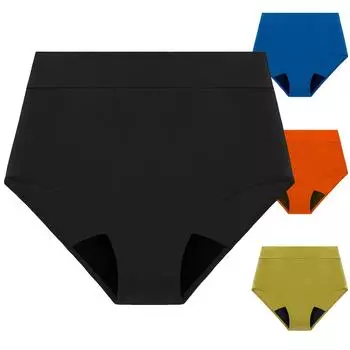 Купальники, менструальные герметичные бикини, впитывающие штаны, плавки с высокой талией для женщин-подростков L чёрный