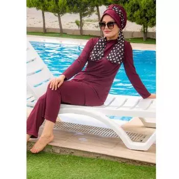Купальники с хиджабом Burkini Скромный купальный костюм пляжная одежда Купальник для всего тела Подходит для хиджаба