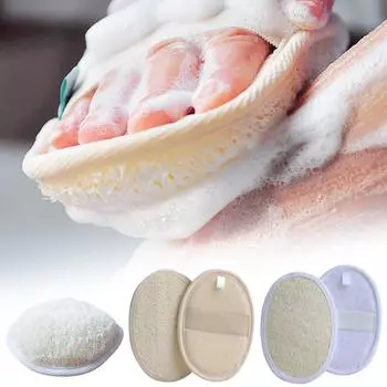 Купальные салфетки Gualuo, грязевое купальное полотенце, скраб для купания спины, скрабовое банное полотенце, японская мякоть люффы, скрабовое банное полотенце One Size бежевый