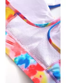 Купальный костюм Azura Exchange Multicolor Tie-Dye Racerback с шортами 2XL разноцветный