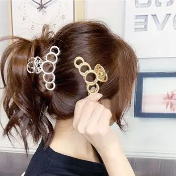 Купание Купание Дисковые Зажимы Для Волос Полые Круглые Зажимы Для Волос Металлические Зажимы Для Волос Зажимы Для Волос Аксессуары Для Волос серебряный