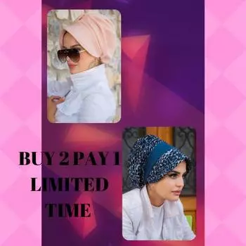 Купить 2 Pay 1 Hijab Abaya Cap Рабочий хиджаб Мусульманская еврейская одежда Турецкая шляпа Шарф Женские аксессуары Тюрбан Скидка