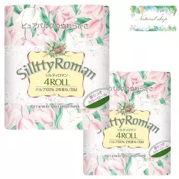купить 8 Shikoku special paper x nepia Silty Roman double 2 пакета туалетной бумаги с бонусом [Оптовые рулоны]