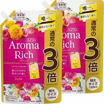 Купить большой сменный блок смягчителя воздуха Soflan Aroma Rich Scarlet Fruity Aroma Extra Large 1200 мл x 2 комплекта [объемная емкость] (Счастливый Аромат)