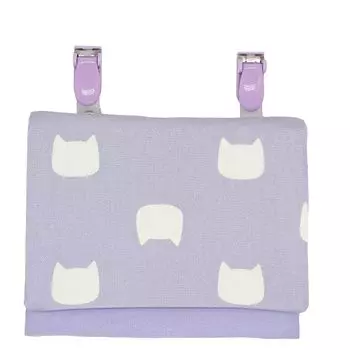 Купить Мобильный карманный зажим для кармана для начальной школы и детей Простой карманный мешочек Сделано в Японии Мотив Фиолетовый силуэт кошки PU Pok [Ювелирные изделия