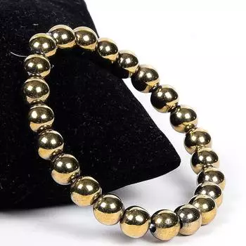 КУПИТЬ Золотой браслет с пиритом, натуральный драгоценный камень, браслет с чакрой, Рейки, Исцеляющие украшения для мужчин и женщин