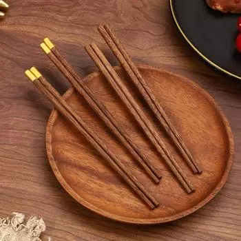 Купол Fu Zi куриные крылышки, палочки для еды, бытовая посуда, палочки для еды из цельного дерева, без краски, без воска 6PC