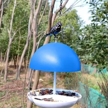 Купольная кормушка для мелких птиц - Кормушка для мучных червей - Купольная крышка для кормушки для птиц на открытом воздухе One Size синий