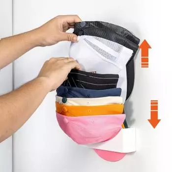 Купольная вешалка для шляп, прочная, выдерживает большие нагрузки, простая установка, вертикальная вешалка для хранения, держатель для бейсболки 1pc белый