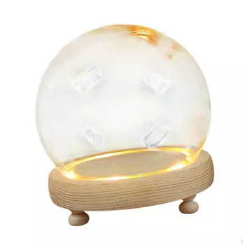 Купольный дисплей с основанием из стекла для украшения кукольного домика своими руками Прозрачный пьедестал Микропейзаж 12 cm