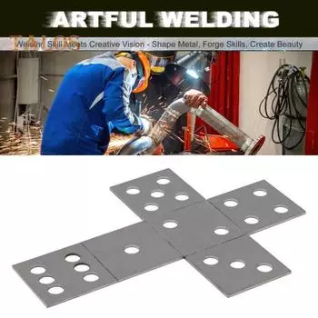 Купоны на практику сварки стали, металлические пластины толщиной 17 калибров, комплексный комплект для повышения навыков сварки для начинающих серебряный