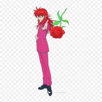 Kurama Yu Yu Hakusho Yusuke Urameshi Kurama Clipart термопереводные картинки, виниловые теплопередающие гладильные наклейки, термонаклейки для футболок, для декора одежды