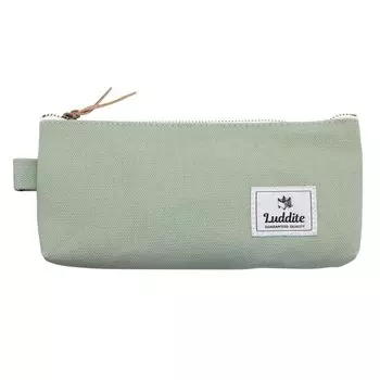 Kurashiki Canvas Gusset Pencil Case Sage Green Pen Case Pen Pouch LDH GPN 31