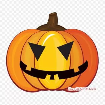 Kurbiskopf Хэмпшир Фестиваль тыквы Фонарь Джека Утюг на теплопередаче Печать Виниловые нашивки Наклейка для одежды DIY Аппликации Моющиеся нашивки