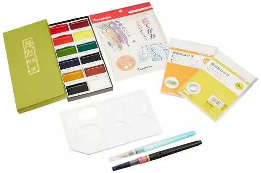 Kuretake Gansai Painted Letters Gansai Aesthetics Painting Set Pink MC22-4 розовый