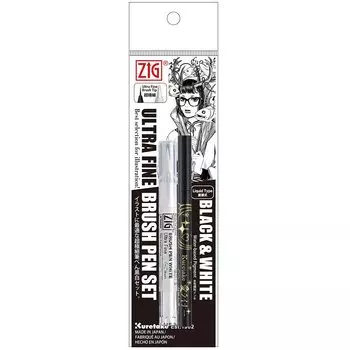 Kuretake кисть-ручка черная белая ультратонкая кисть-ручка набор белая кисть-ручка Love Liner & & IKTB-21/2V