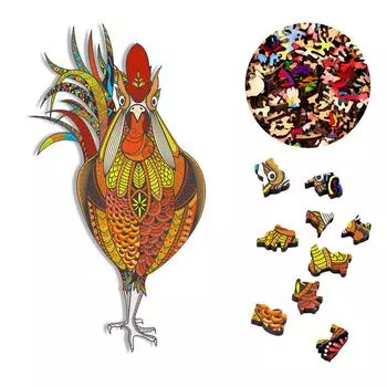 (Курица Кунг Пао)3D строительный блок-головоломка, качественная головоломка для взрослых и детей, подарок, деревянный One Size жёлтый