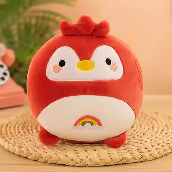 (Курица Кунг Пао)Маска для глаз Плюшевая игрушка Многофункциональная маска для глаз Портативная пуховая хлопковая курица One Size красный
