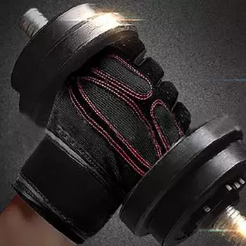 (Курица Кунг Пао)Спортивные перчатки на открытом воздухе, перчатки для фитнеса с гантелями и половиной пальцев для упражнений L красный