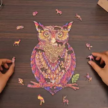 (Курица Кунг Пао)Строительный блок-головоломка, качественная головоломка для взрослых и детей, подарок, деревянный А4 One Size