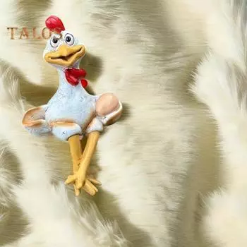 Курица орнамент смола ручная роспись сидящая статуя цыпленка украшение забора фигурка цыпленка для дома сад лестница ферма патио разноцветный