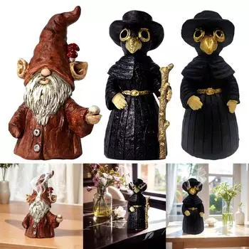 Курильница для благовоний Gnome, держатель для благовоний, эффективное средство от стресса и тревоги, чумной доктор, конусная горелка Gnome, декор для украшения дома