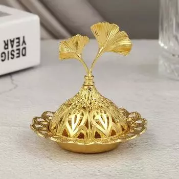 Курильница для благовоний, полая золотая башня, масляная горелка в арабском стиле, переносной держатель для курильницы для дома, отеля, держатель для благовоний, настольное украшение для йоги орхидейный