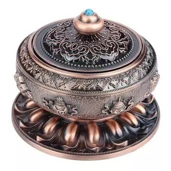 Курильница для благовоний с обратным потоком дыма, керамическая глазурь, конусный держатель для курильницы, украшение для дома (Красная бронза)