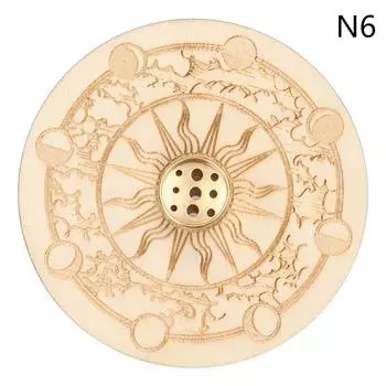 Курильница для благовоний, симпатичный держатель для благовоний, деревянный поднос для благовоний с 9 отверстиями для йоги, медитации и дома