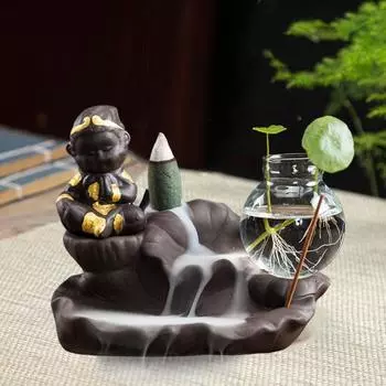 Курильница для благовоний Sun Wukong Фиолетовая керамика Благовония обратного потока от Monkey King C