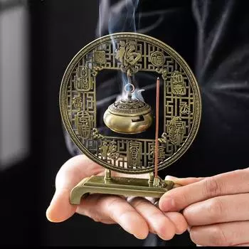 Курильница для благовоний в виде цветка лотоса, ретро, выдолбленная, цинковый сплав, подвесные курильницы для лотоса, благословение, держатель для настурции, домашний офис, декор E