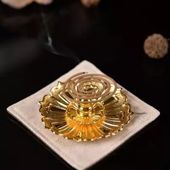 Курильница-латунный держатель для благовоний в виде палочки лотоса, съемный улавливатель золы для благовоний