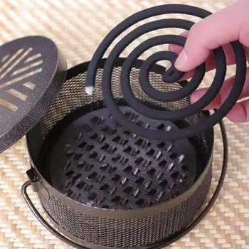 Курильница Портативный металлический держатель катушки от комаров с ручкой Простой в использовании прочный держатель катушки для благовоний Товары для дома B