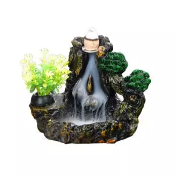 Курильница с большим отверстием для гостиной, быстрый дым, смола, водопад, держатель для благовоний, украшение для стола, домашний декор E