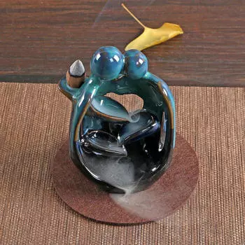 Курильница с обратным потоком, водопад, украшение, художественное ремесло, керамический держатель, абстрактный дизайн для пары