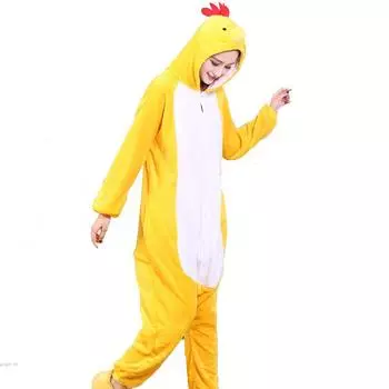 Куриные пижамы, комбинезоны для взрослых, одежда для сна кигуруми в стиле аниме, женская цельная пижама, боди с героями мультфильмов, костюм для косплея, комбинезон L