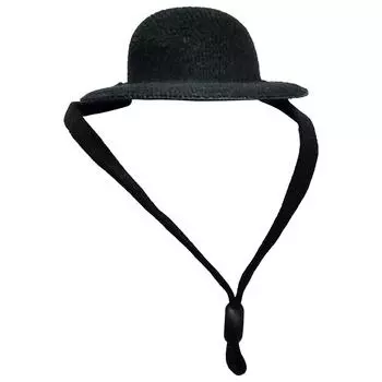 Куриные шляпы для курицы, маленькие забавные аксессуары для курицы, цилиндр с перьями One Size чёрный