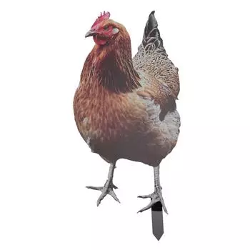 Куриный кол, 3D-моделация, акриловая стабильная зеркальная курица, декоративная заземляющая заглушка для сада, газона, двора