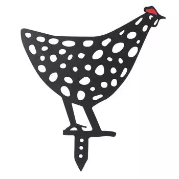 Куриный садовый колышек из железа ручной работы изысканная устойчивая к погодным условиям силуэтная статуя курицы для двора Type B